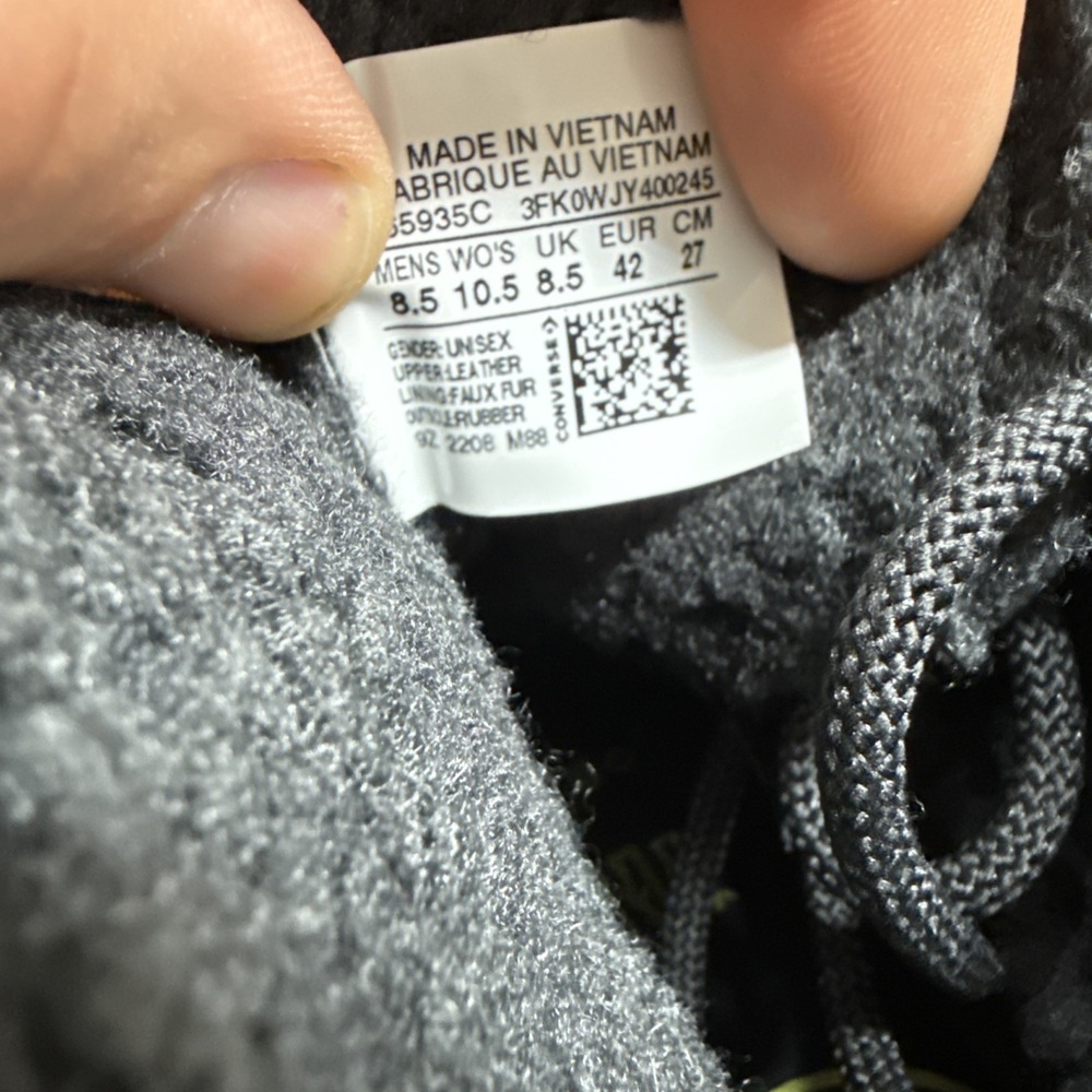 Converse Chuck Taylor Unisex‎ Adults Winter Gore-Tex 165935C GTX Black - Picture 5 of 6